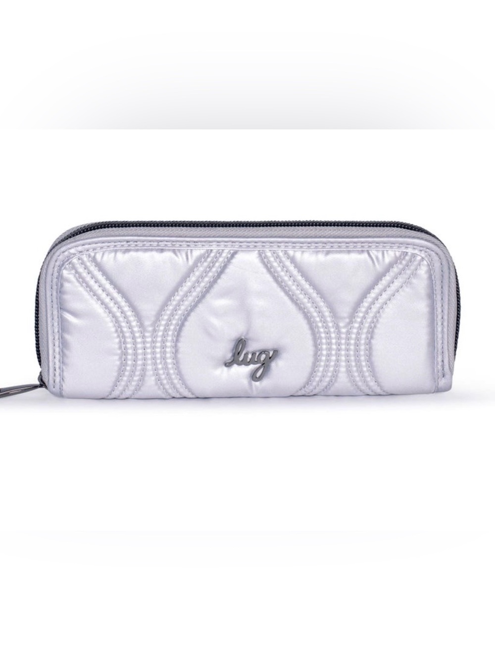 Lug Tendu Slim RFID Wallet. Metallic Silver. NWT